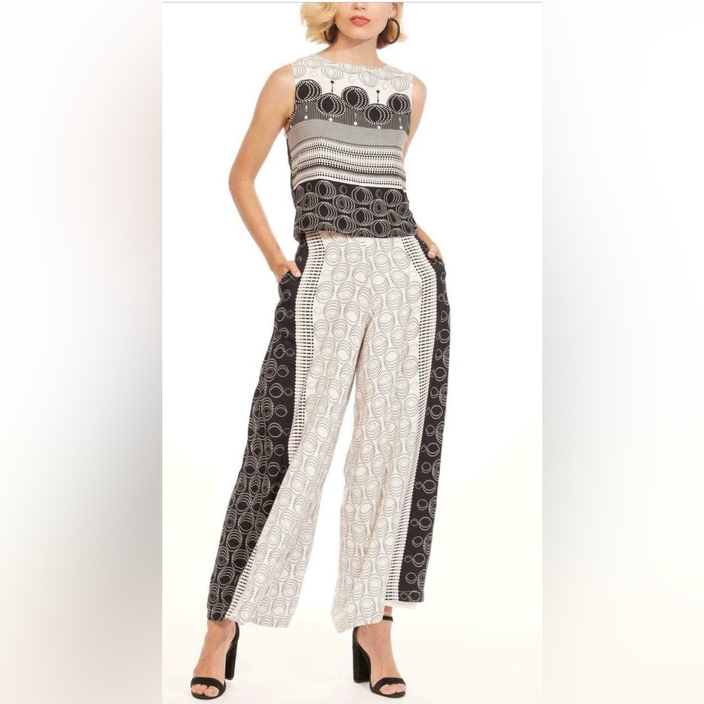 Eva Franco Printed wide-leg trousers, size 4